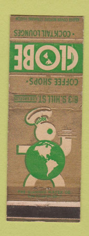 Matchbook Cover - Globe Coffee Shops Los Angeles CA WEAR