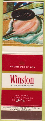 Matchbook Cover - Winston Cigarettes tobacco Spain odd painting