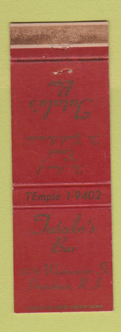 Matchbook Cover - Tutalo's Bar Providence RI WORN