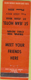 Matchbook Cover - St Jean Hotel St Jean Manitoba
