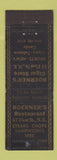 Matchbook Cover - Boerner's Restaurant Massillon OH WORN