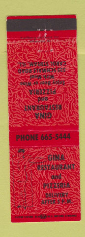 Matchbook Cover - Gina Restaurant Pizza girlie Carol Stream IL