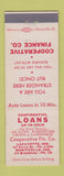 Matchbook Cover - Cooperative Finance Loans Lafayette IN
