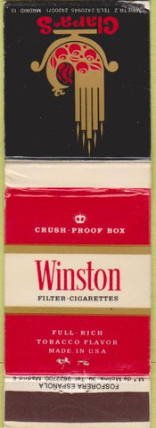 Matchbook Cover - Winston Cigarettes Clara's Spain WEAR
