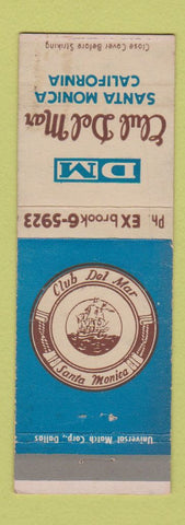 Matchbook Cover - Club Del Mar Santa Monica CA WEAR