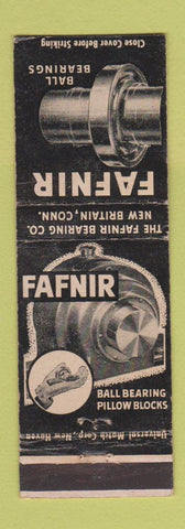 Matchbook Cover - Fafnir Ball Bearings New Britain CT WEAR