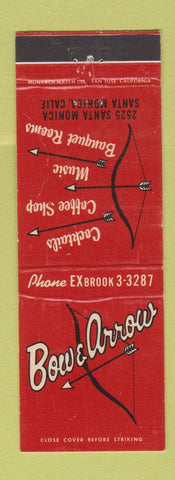 Matchbook Cover - Bow and Arrow Santa Monica CA CREASE