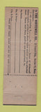 Matchbook Cover - Writewell Company Address Labels Boston MA
