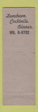 Matchbook Cover - LP Restaurant New York City WEAR