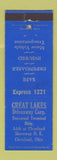 Matchbook Cover - Great Lakes Driveway Corp Cleveland OH