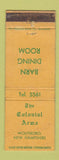 Matchbook Cover - The Colonial Arms Wolfeboro NH restaurant WORN