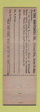 Matchbook Cover - Writewell Company Address Labels Boston MA