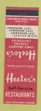 Matchbook Cover - Hector's Restaurants New York City