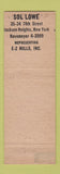Matchbook Cover - EZ Underwear Hosiery New York City Sol Low WEAR