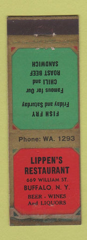Matchbook Cover - Lippen's Restaurant Buffalo NY WEAR