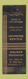 Matchbook Cover - Walker Restaurant Brooklyn NY WORN