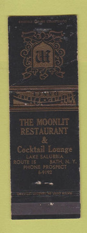 Matchbook Cover - Moonlit Restaurant Bath NY Lake Salubria WEAR