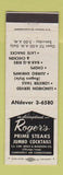 Matchbook Cover - Roger's Restaurant Chicago IL Loop