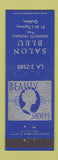 Matchbook Cover - Salon Bleu Beauty Salon QC