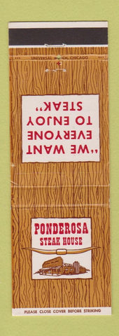 Matchbook Cover - Ponderosa Steak House