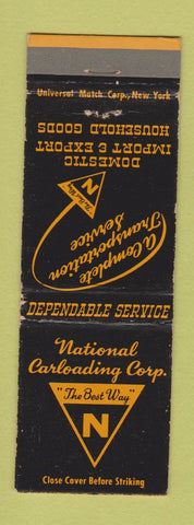 Matchbook Cover - National Carloading  WEAR
