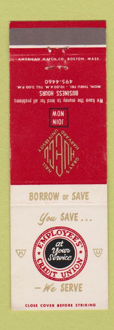 Matchbook Cover - Employees' Credit Gray's Hall Harvard University Cambridge MA