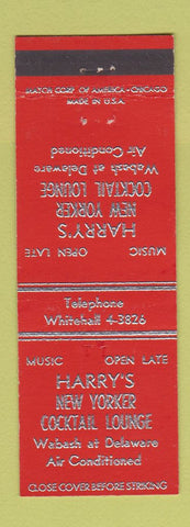 Matchbook Cover - Harry's New Yorker Cocktail Lounge Chicago IL