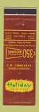 Matchbook Cover - Holiday Motor Hotels Harrisburg PA