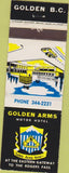 Matchbook Cover - Golden Arms Motor Hotel Golden BC
