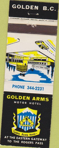 Matchbook Cover - Golden Arms Motor Hotel Golden BC
