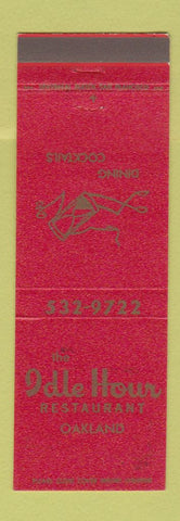 Matchbook Cover - Idle Hour Restaurant Oakland CA