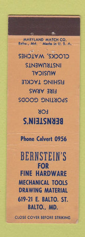 Matchbook Cover - Bernstein's Hardware Baltimore MD WEAR