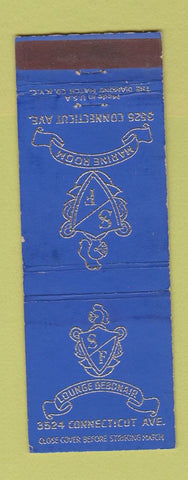 Matchbook Cover - Marine Room Lounge Debonair Seafare Washington DC WEAR