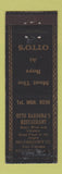 Matchbook Cover - Otto Barduna's Restaurant Rochester NY WORN
