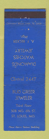 Matchbook Cover - Bud Greer Jeweler St Louis MO