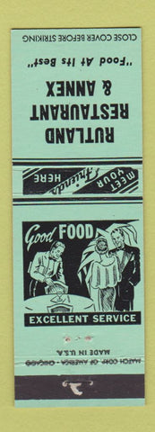 Matchbook Cover - Rutland Restaurant Annex WEAR