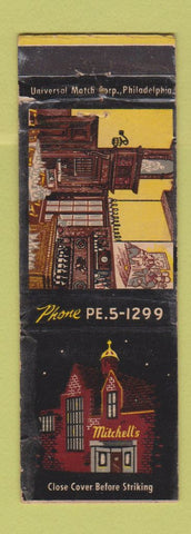Matchbook Cover - Mitchell's Restaurant Philadelphia PA WORN