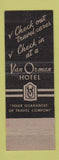 Matchbook Cover - Van Orman Hotels Evansville Fort Wayne IN