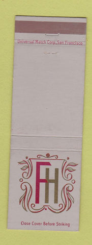 Matchbook Cover - Fielding Hotel San Francisco CA WEAR