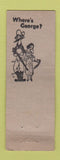 Matchbook Cover - Dachshund Tavern WORN hillbilly back