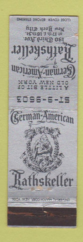 Matchbook Cover - German American Rathskeller New York City WORN