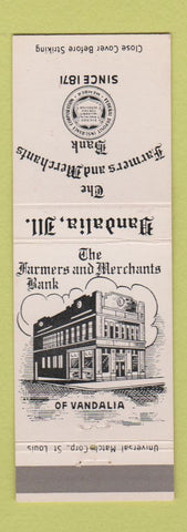 Matchbook Cover - Farmers and Merchants Bank Vandalia IL