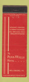 Matchbook Cover - Penn Wells Hotel Wellsboro PA
