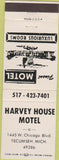 Matchbook Cover - Harvey House Motel Tecumseh MI white
