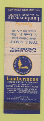 Matchbook Cover - Lumbermens Insurance St Louis MO Tom Grady