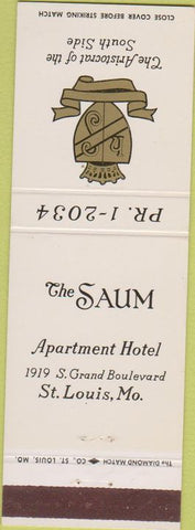 Matchbook Cover - The Saum Apartment Hotel St Louis MO