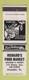 Matchbook Cover - Richard's Food Market Grocery Avondale PA