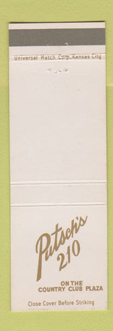 Matchbook Cover - Putsch's 210 Kansas City MO