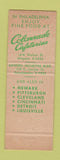 Matchbook Cover - Colonnade Company Philadelphia PA cafeterias