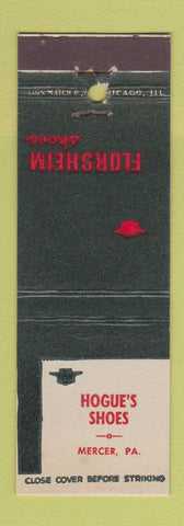 Matchbook Cover - Florsheim Shoes Hogue's Mercer PA